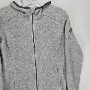 Zero Restriction Women Small Full Zip Fleece Hooded Jacket Gray Performance